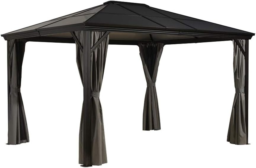 Sojag Cambridge Gazebo with curtains tied back