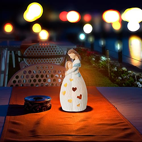 Shelving Solution Gifts For Mom, Mother & Daughter Candle Holder Statue, From Daughter With Flickering Led Candle For Christmas Birthday Bride Gift Home Bathroom Tabletop Ornaments #TOP7