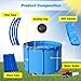 Large PVC Canvas Round Above Ground Swimming Pool for Family, Summer Fun, Metal Frame, Sizes 680-15070L (2.5x1.2m - 5900L/1559 Gal), Backyard Pool for All Ages
