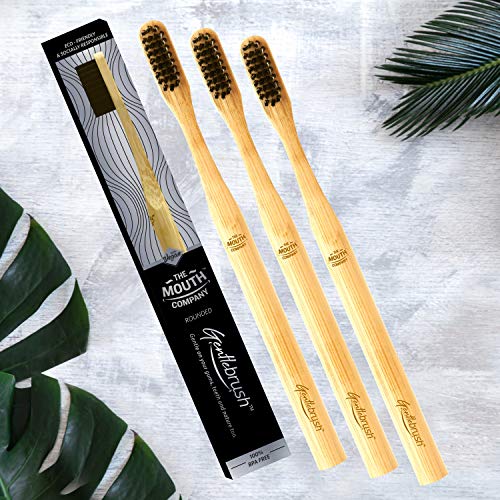 Image of Teen Premium Bamboo Manual Toothbrush|Round, Low Pressure And Charcoal Activated Bristles-Pack Of 3