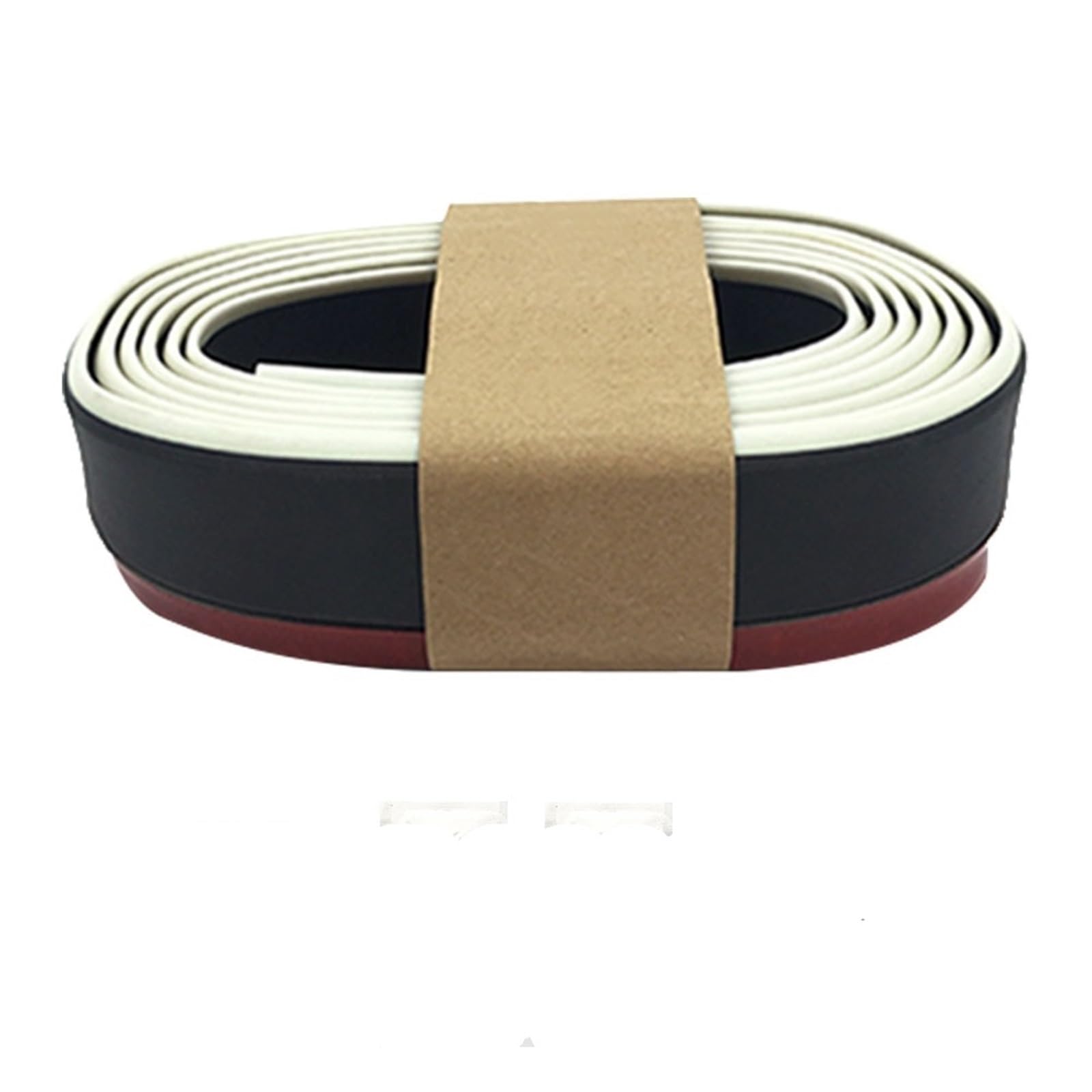Tira Protectora de Parachoques Parachoques Delantero de Coche, Borde Fibra Carbono, Protector Universal Goma, Tira Parachoques, faldón Lateral Anti(B White)