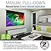 Akia Screens 125 inch Projector Screen Pull Down Manual B 1:1 8K 4K HD 3D Ceiling Wall Mount White Portable Projection Screen Retractable Auto Locking for Indoor Movie Home Theater Office AK-M125S1