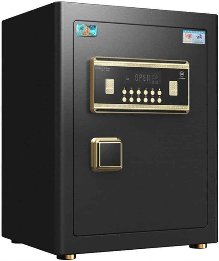 Safe Box, Extra Large Cabinet Safe with Removable Shelf Code&Emergency Override Key, Built-in Alarm Wall/Floor Mounted for Jewelry Document Home Office Hotel Safety Box