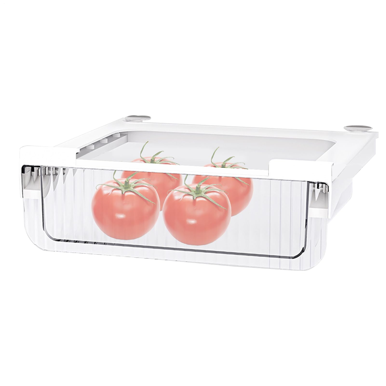 Fridge Organizer Drawers,Undershelf Kitchen Storage Container,Stackable Fridge Shelf Storage Box,Pull Out Box for Food and Drinks