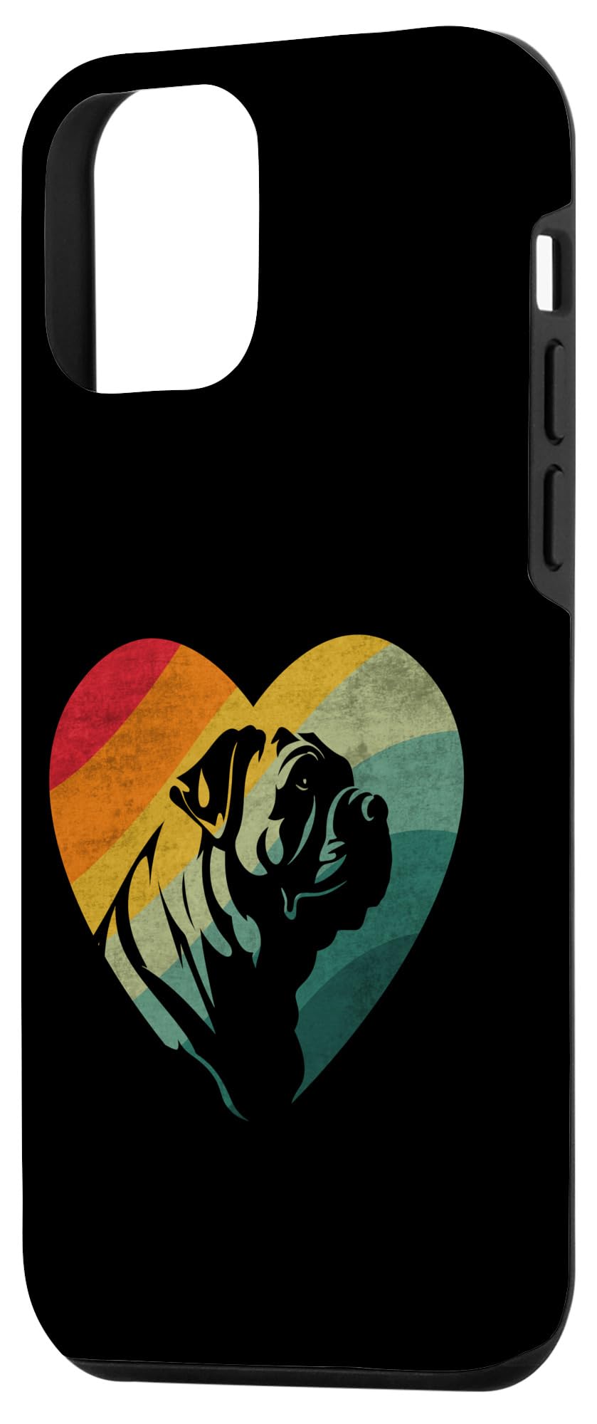 iPhone 12 mini Retro Heart Design Chinese Shar-Pei Dog Case - Image 2