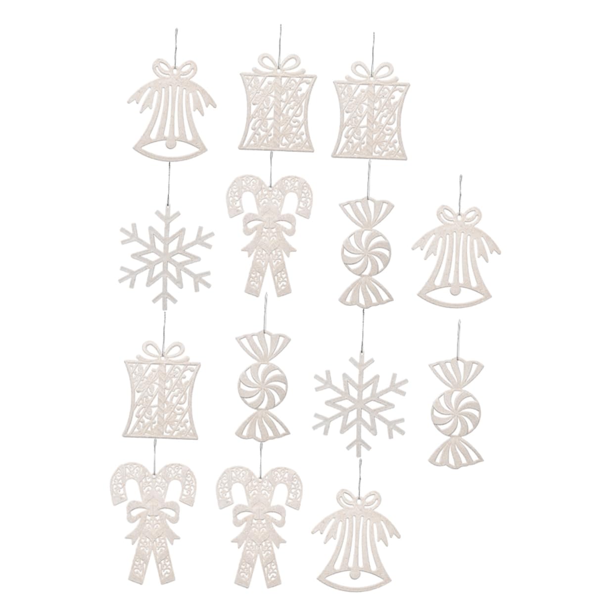 Cabilock 2 Juegos Colgante De Árbol De Navidad Adornos De Baston De Adornos De Campana De Navidad Decoración del Árbol De Navidad De Polivinilo 15 Uds * 2