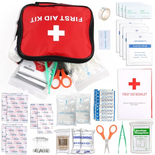 Trousse de Premiers Secours, Kit de Premiers Soins Trousse de Secours Complète pour Lieu de Maison, Sports, Voiture,Travail, Camping, Voyages, Survie et...