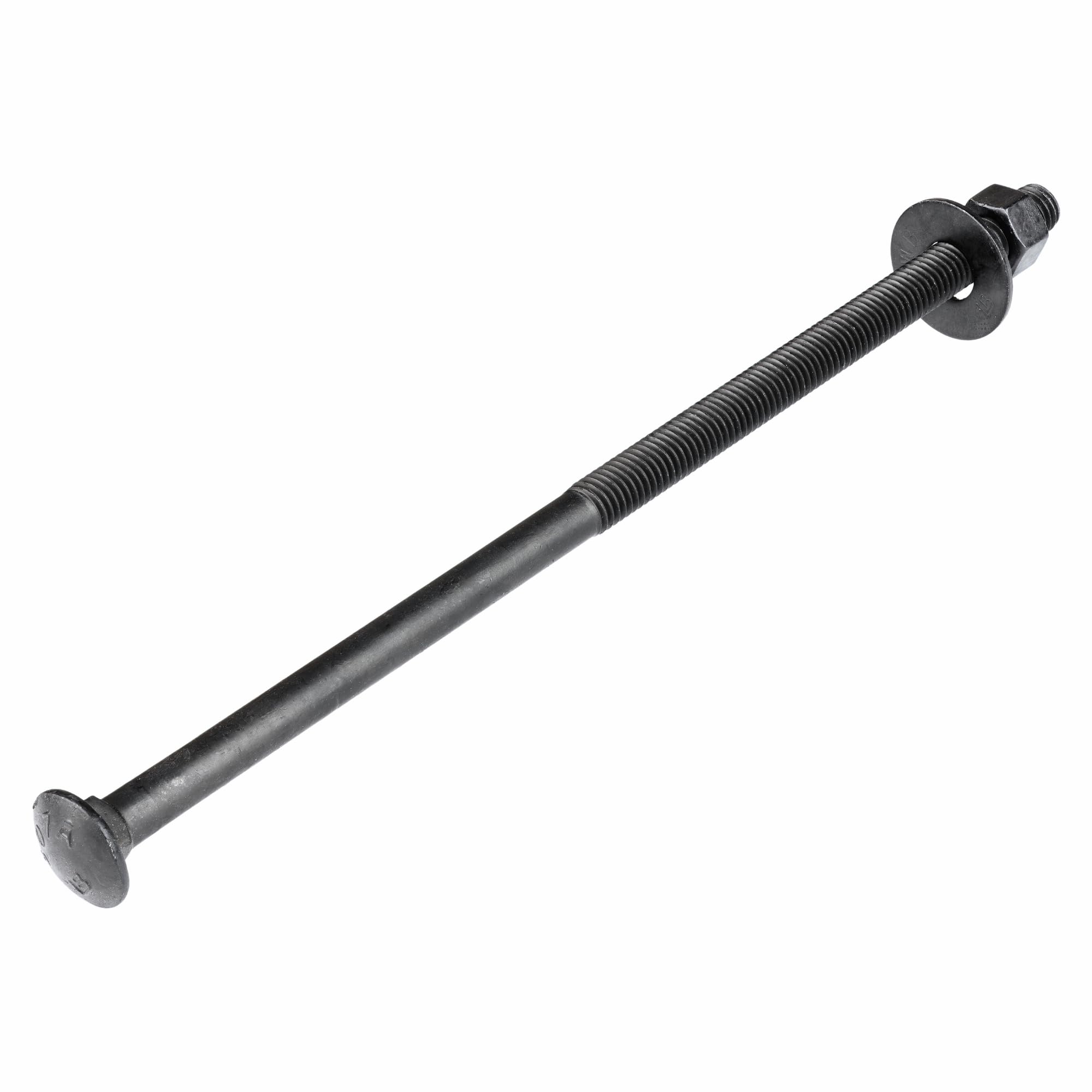 Black Carriage Bolts - 25 Pack, Rust Resistant -12