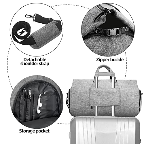 UNIQUEBELLA Carry-on Garment Bag Large Duffel Bag Suit Travel Bag Weekend Bag Flight Bag with Shoe Pouch for Men Women Age: Over 6 Years Old
