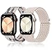 Produktbild MATCHEASY Armband Kompatibel mit Apple Watch Armband 38 mm 40 mm 41 mm für Männer und Frauen, Verstellbares elastisches Uhrenarmband Kompatibel iWatch Series 8/7 / 6/5 / 4/3 / 2/1 / SE,2 Pack.