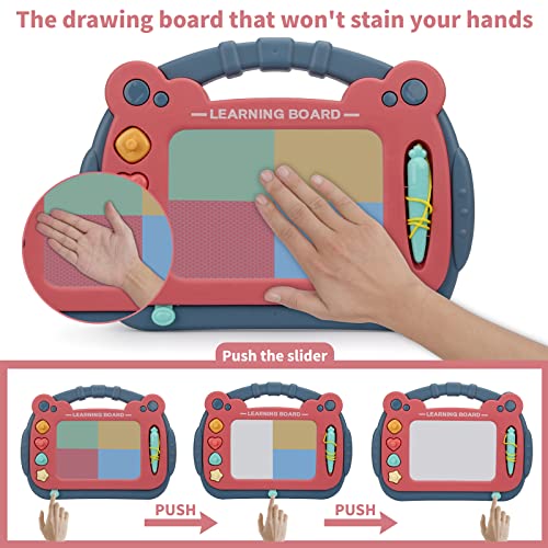 Hcfjeh Magnetic Drawing Board For Toddlers 1-3, Color Erasable Doodle Writing Pad, Learning Painting Sketch Pad, Best Birthday Easter Christmas Halloween Kids Toy Gifts For Boys And Girls(Blue) #TOP4