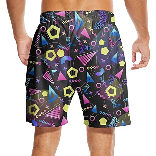 Kybate Men's Swim Trunks With Compression Liner 80S Board Shorts Stretch 90S Beach Shorts Swimming Shorts Bathing Suit #TOP4