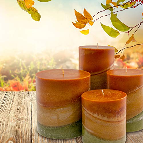 Wicks N More Autumn Leaves Scented Candle (3X6 Pillar) #TOP6