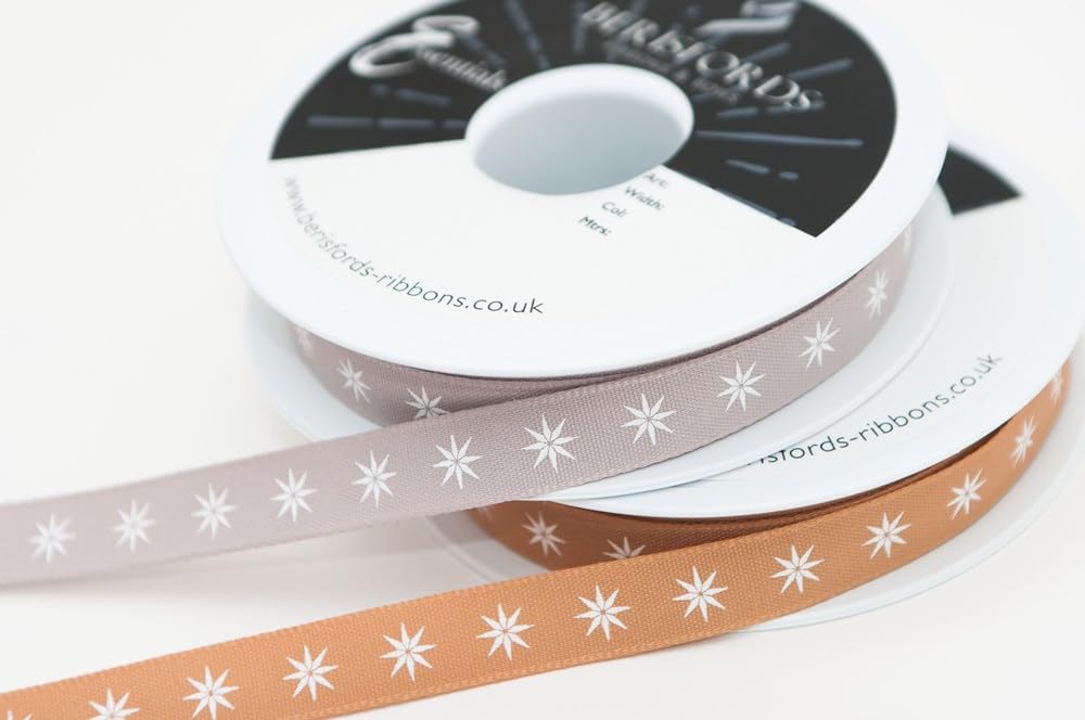 Scandi Star Ecru 12mm x 20M - Image 2