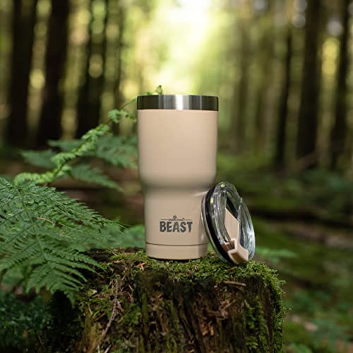 Image of BEAST 30oz Sand Tumbler - Stainless Steel Vacuum Insulated Coffee Ice Cup Double Wall Travel Flask