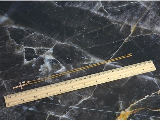 JIM'S SXP Elegant 18K Gold Plated Cross Pendant Necklace, Dainty Crystal Cubic Zirconia, Religious Fashion Jewelry for Women - Image 6