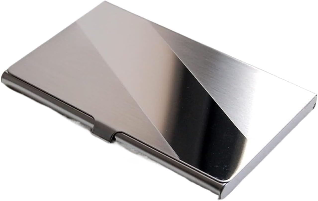 Magnetic Card Box Card Holder Stainless Steel Silver Aluminium Credit Card Case Women Wallets Men ID Card Box Business Card Organizer