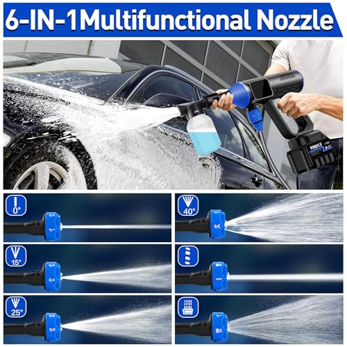 Klrswp CORDLESS PRESSURE WASHER 980Psi Portable Pressure Washer Cordless, 15000Mah Battery Operated Power Washer, High Pressure Washer Gun With 6-In-1 Adjustable Nozzle, Handheld Pressure Washer For Car thumb #3