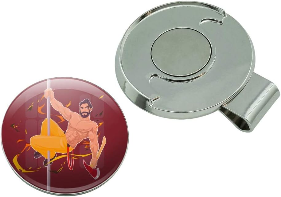 review GRAPHICS & MORE Sexy Fireman Sliding Down Pole with Axe Golf Hat Clip with Magnetic Ball Marker