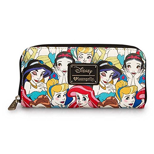 Loungefly Disney Princesses Classic Print Pebble Wallet, Multi, One Size