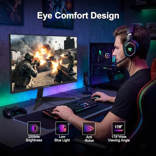 Image of 24.5 Inch 400Hz Gaming Monitor, FHD 1080P Computer Monitor,1MS Fast lPS,FreeSync Compatible, HDR Supports 100% sRGB 2*DisplayPort & 2*HDMI, VESA75*75mm (GT25 Sniper)
