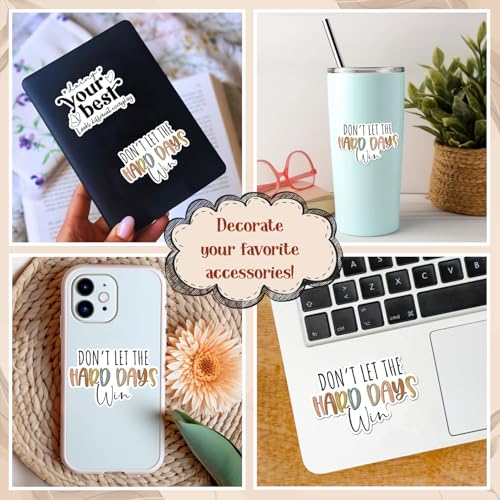 Calcomanías Don't Let The Hard Days Win de 3 pulgadas para termos y libros, 3 uds 4