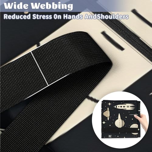 Artistic Galaxy Extra Large Moving Bags Heavy Duty Storage Bags Graffiti Galaxy Cloth Wrap Around Handles Double Zipper Reusable Convenient Foldable Storage Tote for Travel Camping Space Save4