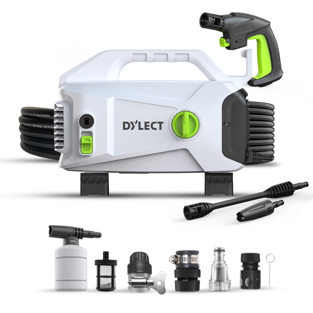 Dylect® Clean Prime High Pressure Car Washer Pump, 1800W Copper Motor, 120 Bar Pressure, 6.5L/Min Clean, TSS, Self-Priming, 8M Hose, 11 Accessories, for Car, Bike & Home Cleaning-image-29