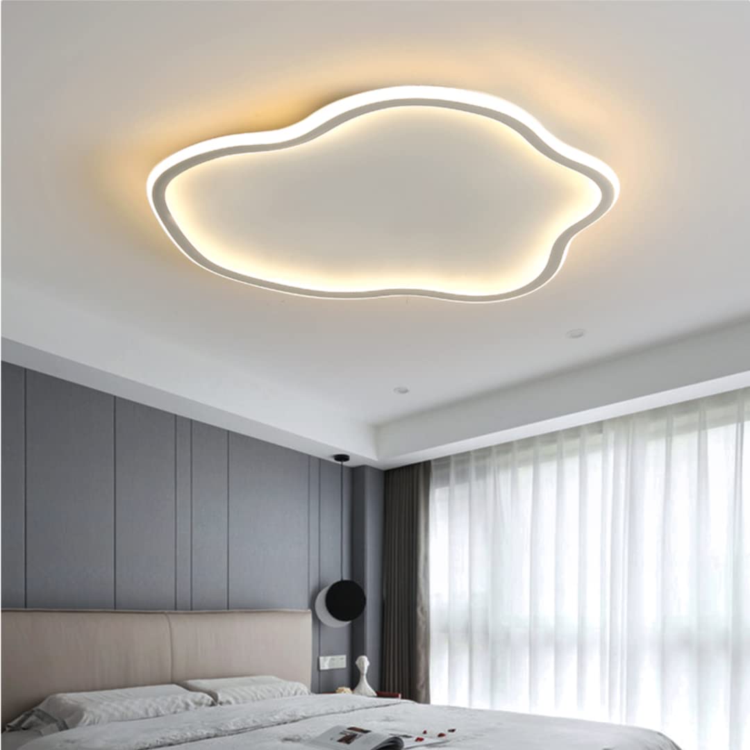 Lampa sufitowa LED Cloud Pojedynczy żyrandol, lampa sufitowa do pokoju dziecięcego, do sypialni, salonu, pokoju chłopca, dziewczynki, 50 W, bezstopniowe ściemnianie, 15,9 cala