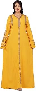 Women's Reception Abaya Prato Embroidery on Chest and Sleeves Model 1336
