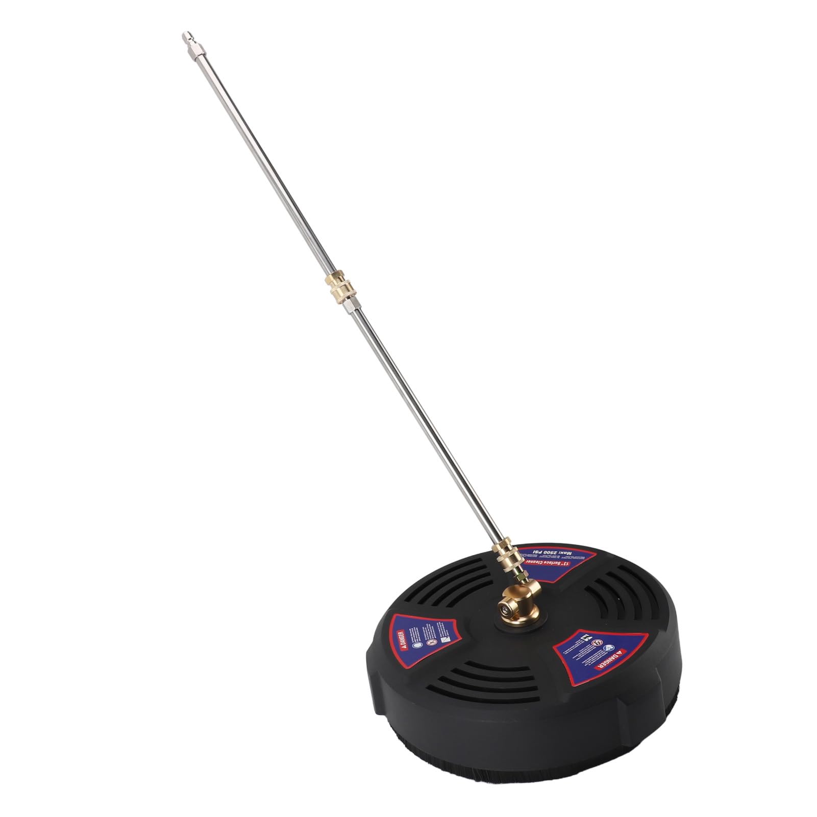 SIXRUN Limpiador de Superficies Profesional para Hidrolimpiadora, 33 cm, 2500 PSI, ABS y Acero Inoxidable, con 2 Varillas de Extensión, Conexión Rápida 1/4 Pulgada