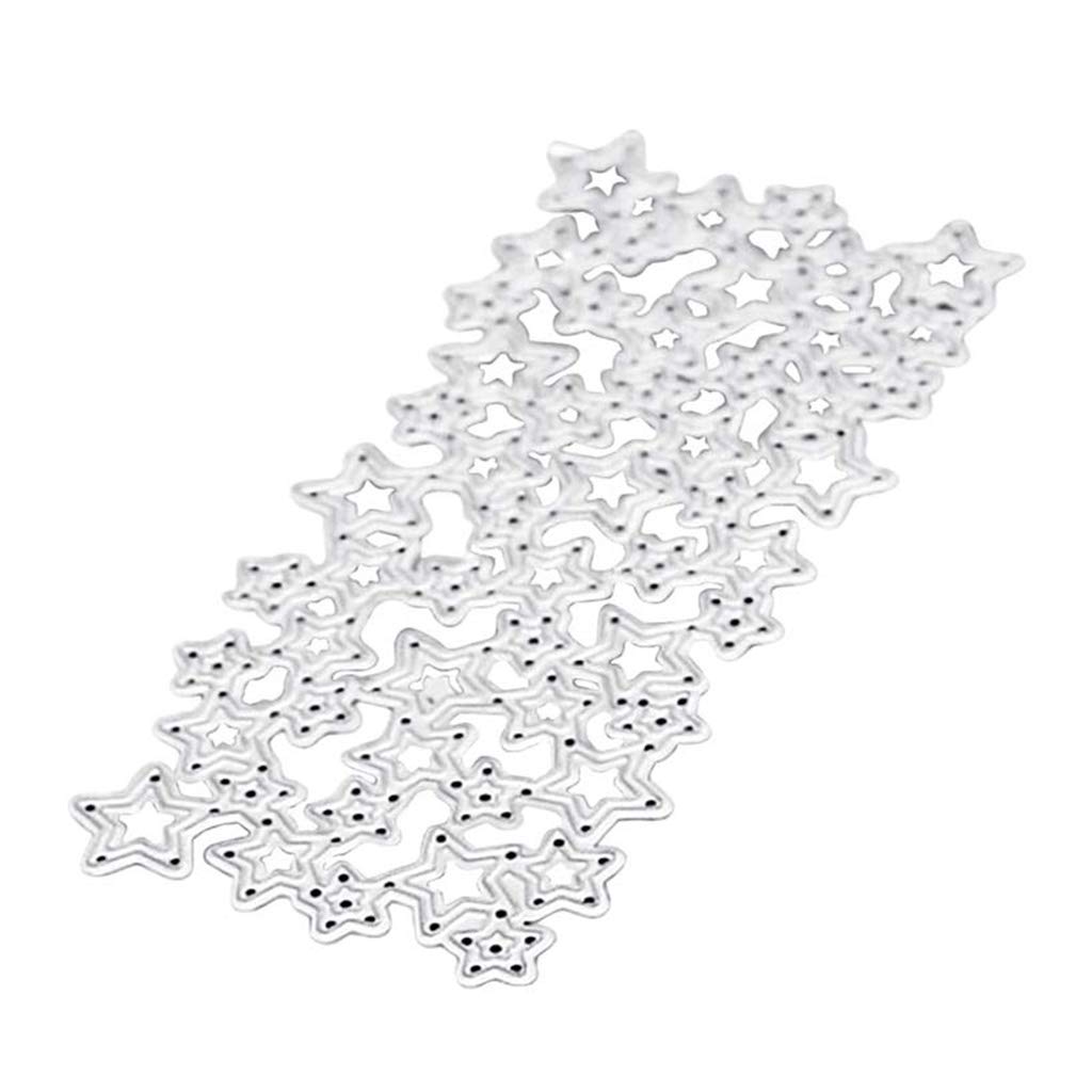 Maxtonser Hollowed Star Cutting Dies Carbon Steel Die Cut Templates Metal Embossing Templates for Scrapbooking Card Making Album