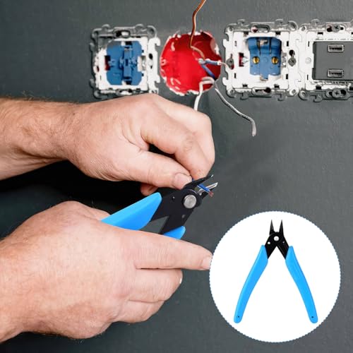 Mini Wire Cutters with Spring, 4 Pcs Electronic Side Cutters, Small Flush Cutter Electrical Wire Snips Electrical Snips - Image 4