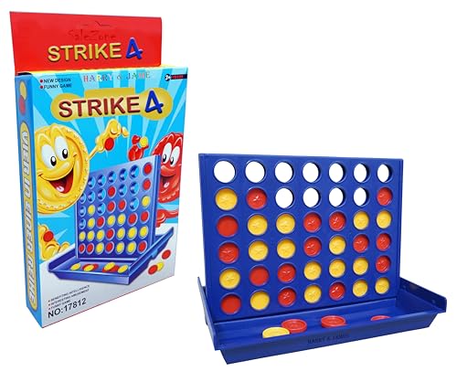 Image of Strike 4 Game, Classic Dis Dropping Game, Board Game for Families, Educational Toy, Family Fun Activity Toy, Strike 4 for Kids,Adults,Boys,Girls,Childrens (2 Players).