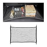ZNDAW Elastic Cargo Net for SUV, 27.6 × 19.7 inch Stretchable Mesh Trunk Bed Net with ABS Hooks, Adjustable Luggage Netting Cover Rear Cargo Organizer for Vehicles, Car Accessories