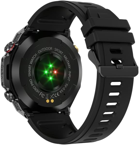 Polaroid Pulse PA82 Smart Watch displaying compass and health metrics