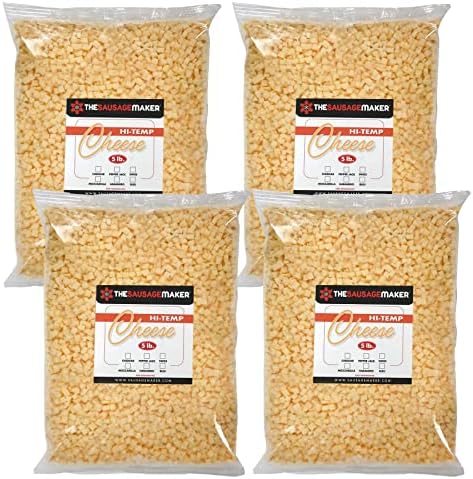 High Temperature Cheddar Cheese for Sausage Making - 20 Lbs. Case Pack - 1/4 inch diced cubes