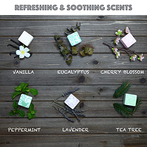 Vaporizadores de chuveiro de aromaterapia para dia dos namorados, pacote variado de 12 bombas de chu