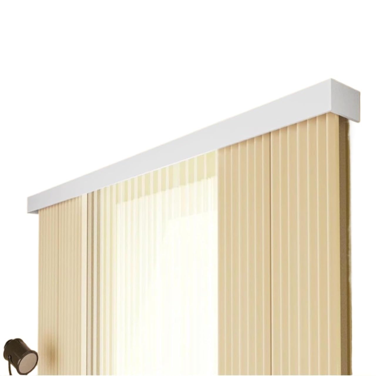 Double Track Curtain, 3-in-1 White Double Track, Multiple Sizes, Wall-Mounted Valance Box for Heavy Curtains(Wall Mount,2.4m (7.9ft))