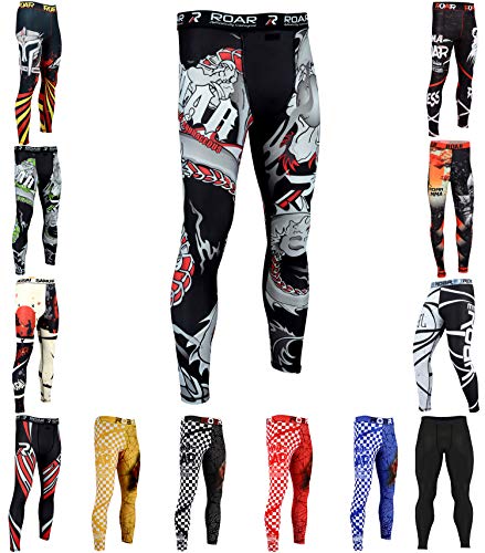 Roar BJJ Rash Guards MMA Grappling Jiu Jitsu Training No Gi Fight Wear Shirt UFC (Darken Red, XL)