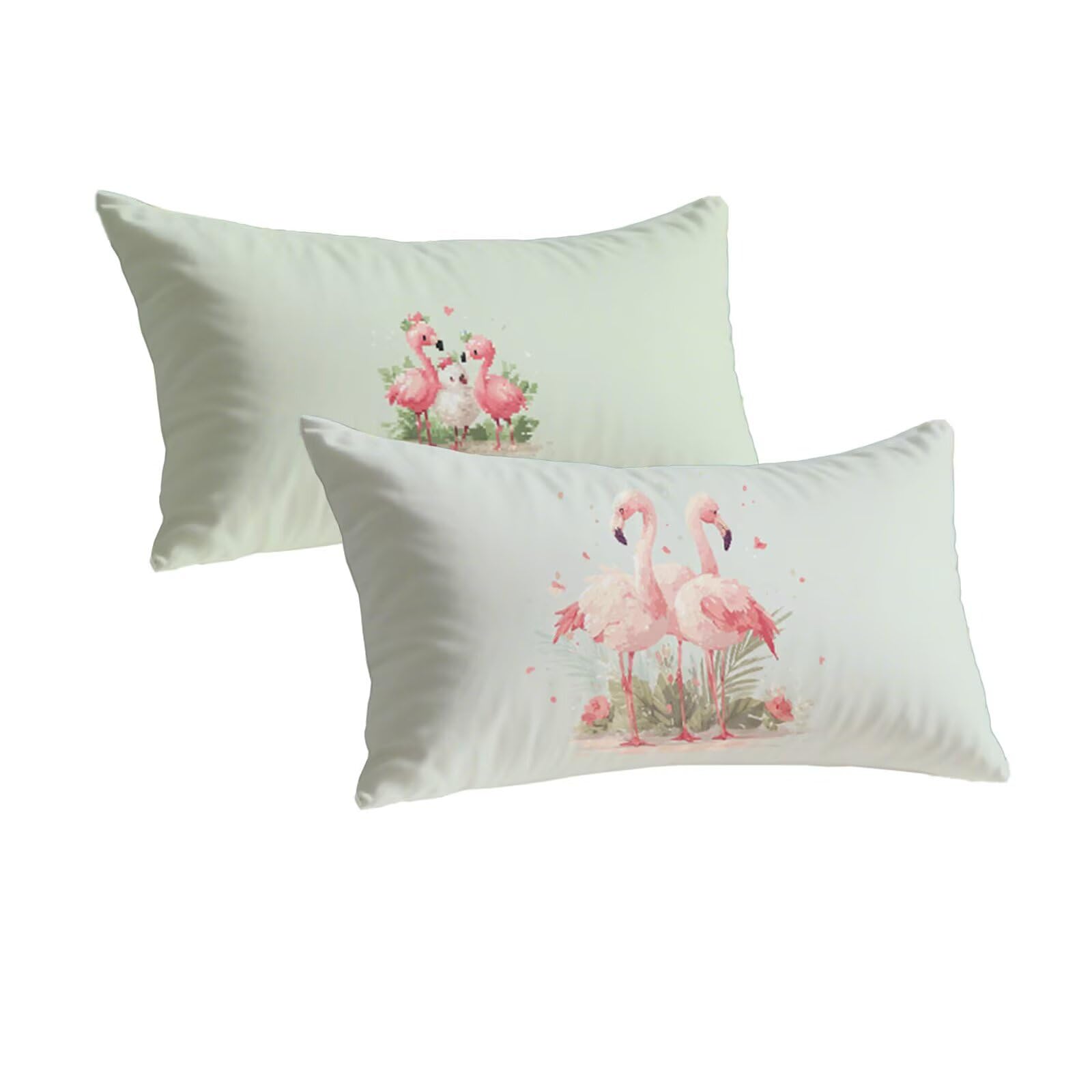 Coussin de Jardin 40x60 Imperméable Flamingo | Lot de 2 Housses