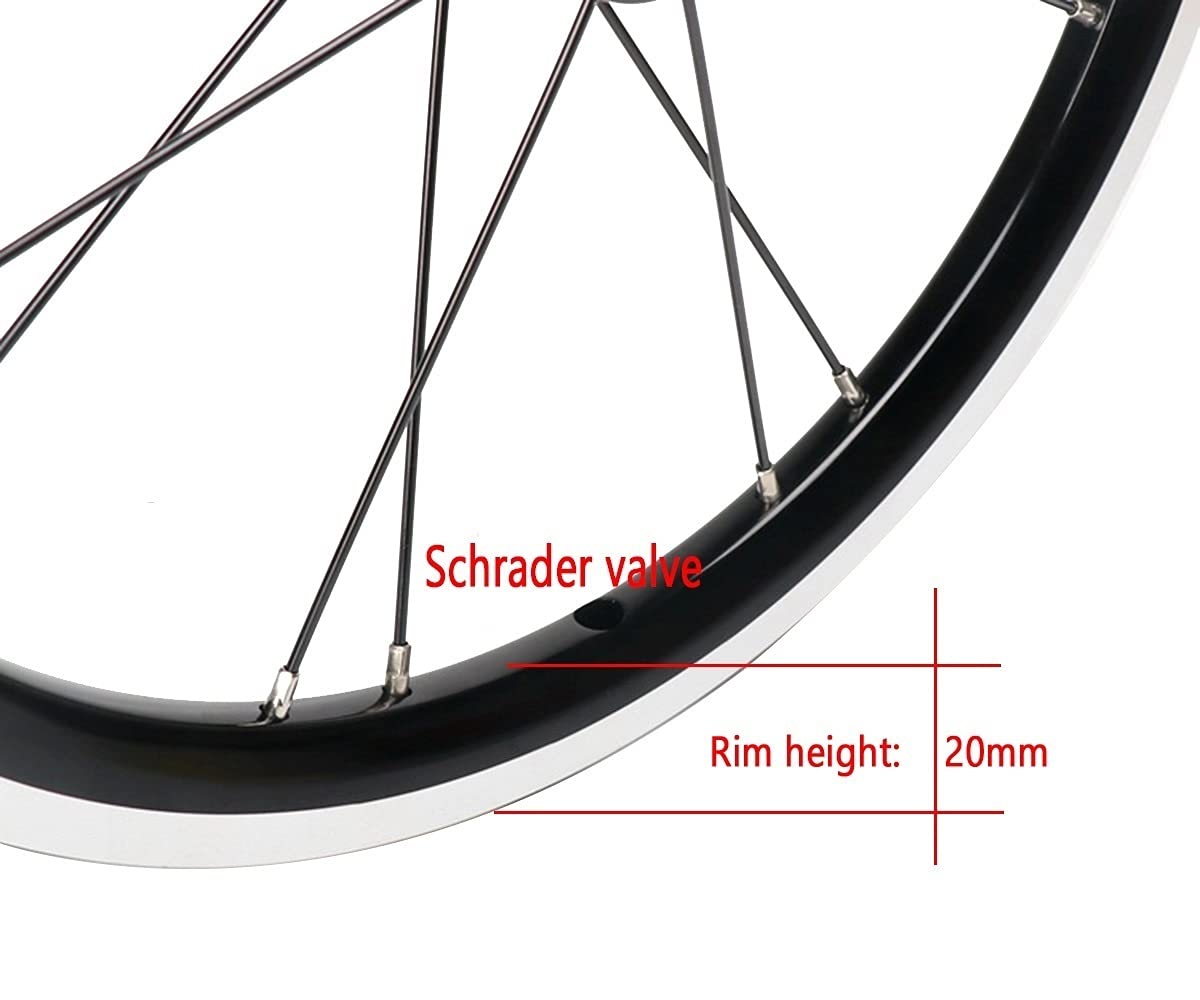 Amazon | MZPWJD Rims BMX ホイールセット 349/16フィート 折りたたみ