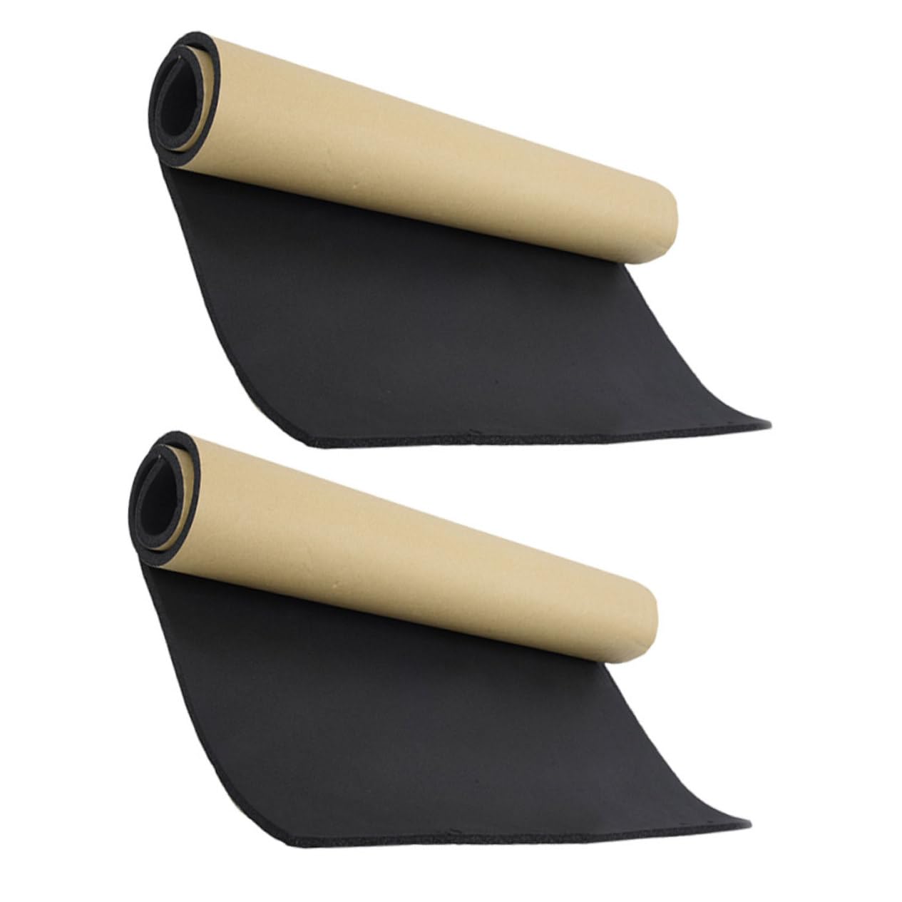 Espuma Acústica para Automóviles Aislamiento Térmico y Acústico, Protector Térmico del Motor, 2 Piezas de Goma y Plástico, Negro