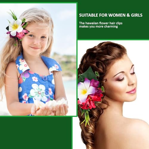 Accesorios para el cabello flores hawaianas Ahoney 4 piezas miniatura 5