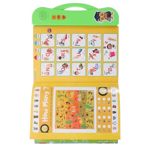 HONMEET Libro Electrónico Interactivo de Aprendizaje Francés E Inglés para Juguete Educativo para Bebés de Años Libro Sonoro Bilingüe para Desarrollo Temprano y Habilidades Lingüísticas