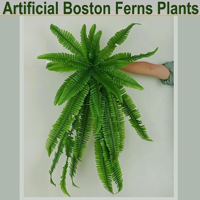 Amazon.de: Knstliche Farne For Drauen, Set Mit Groen Knstlichen Farnen  Im Topf Oder For Aufhngen, Knstlicher Boston-Farn | Knstliche  Pflanzenstrucher For Die Dekoration Von Haus, Garten, Veranda(8pcs)