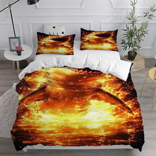 Parure de lit requin microfibre ultra douce imprimé faune sauvage - 6