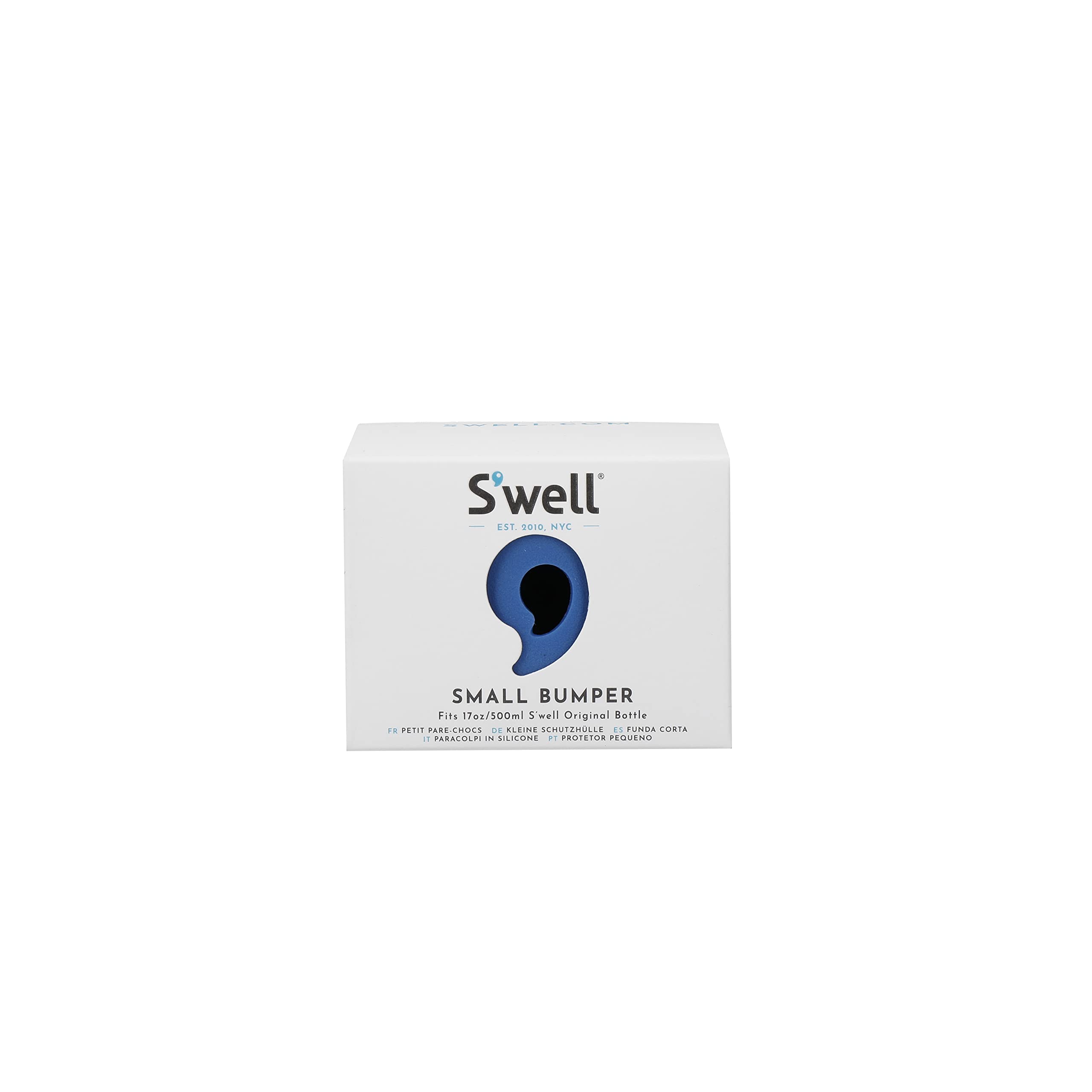S'well Small Silicone Bumper, Blue, Fits 500ml Water Bottles, No-Slip Grip and Easy Slide On for Protection