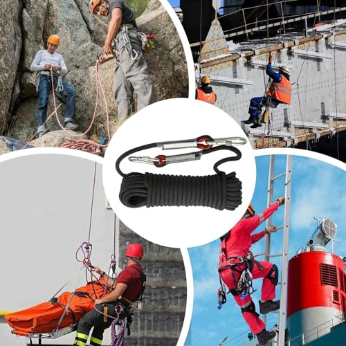 Corde d'escalade statique noire pour sécuriser l'alpinisme - 5