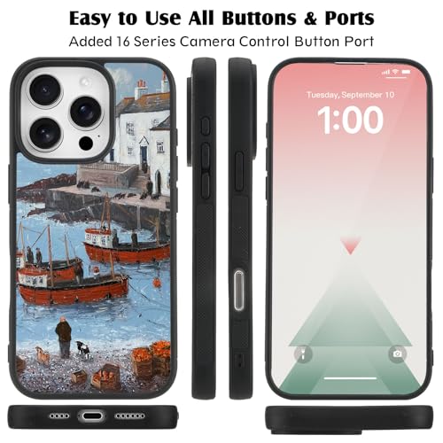 Coque iPhone 16 Pro peinture à l'huile avec cadre TPU premium - 4